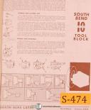 Southbend-South Bend 10 in ONe, Lathe 156 pg, Parts and Accessories Manual 1979-10\"-10-on-One-01
